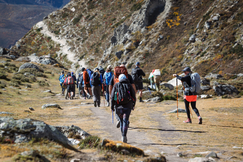 trekking to everest base camp